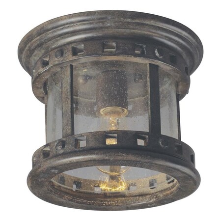 Maxim One Light Sienna Seedy Glass Outdoor Flush Mount 40030CDSE